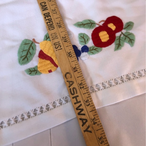 Embroidered Fruit Table Runner and Placemats - Picture 11 of 16